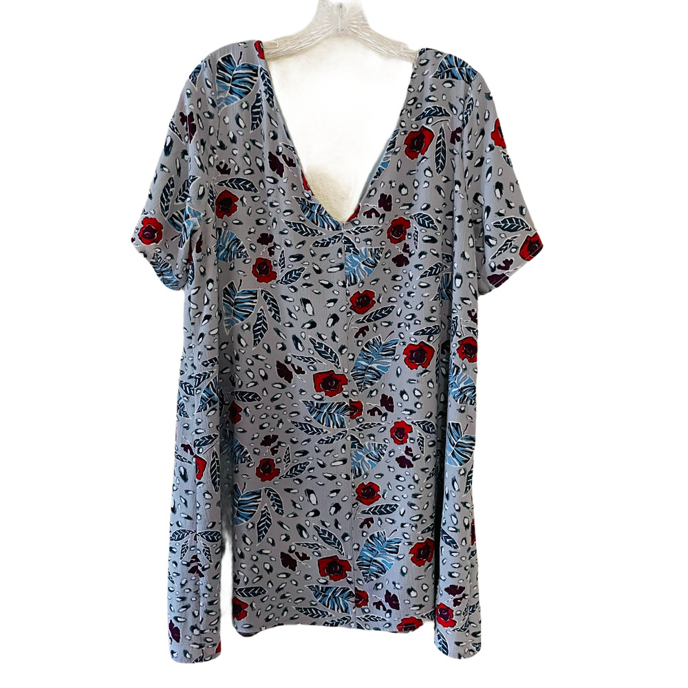 Glamorous Floral Button Up Tunic Dress 16 - Picture 6 of 7